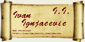 Ivan Ignjačević vizit kartica